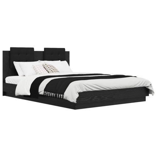 Леглова рамка с табла Черния дъб 140 x 200 cm Инженерно дърво