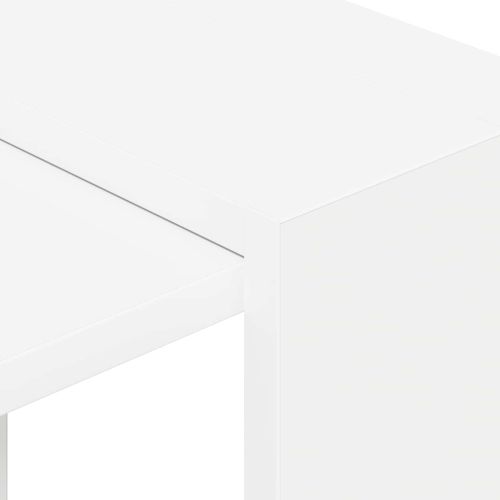 Рафт за книги Бяло 52 x 25 x 71,5 см Инженерно дърво