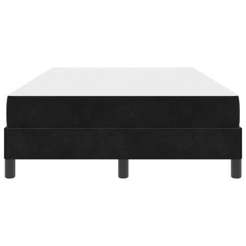 Легло с пружинирана основа с матрак Черно 120 x 190 cm текстил