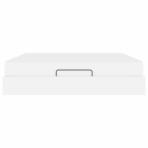 Рамка за легло с матрак с матрак 2 pcs Бяло ПВЦ