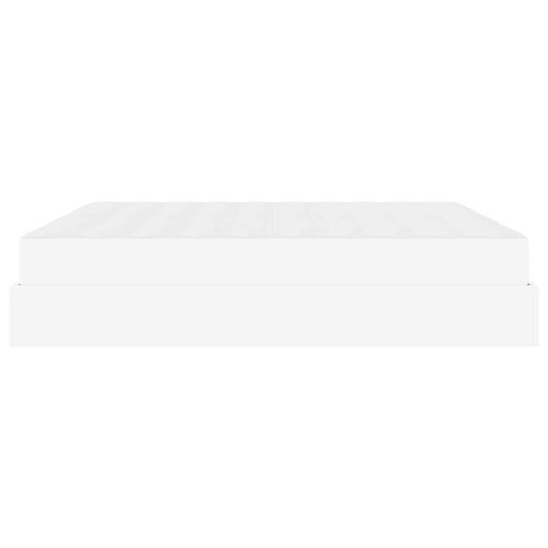 Рамка за легло с матрак с матрак 2 pcs Бяло ПВЦ