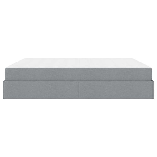 Рамка за легло с матрак с матрак 2 pcs Светлосиво текстил