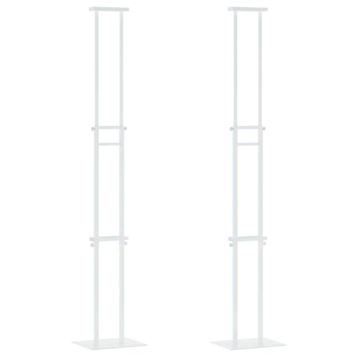 Стендове за търговски прояви 2 pcs Бяло 30 х 24 х 214 см