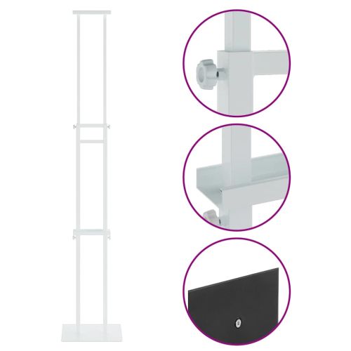 Стендове за търговски прояви 2 pcs Бяло 30 x 23,5 x 210 см