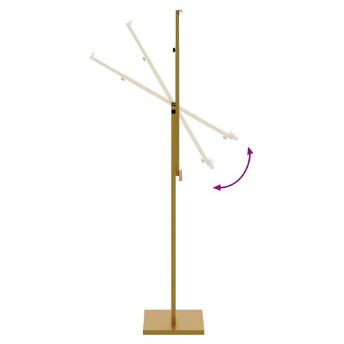 Стендове за търговски прояви 2 pcs Златист 26,5 x 26,5 x 150 см