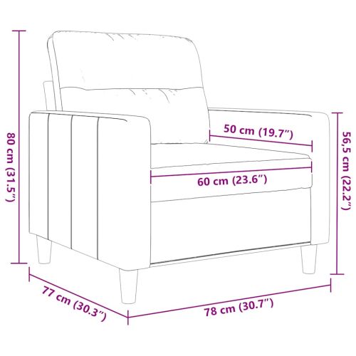 Фотьойл, кафяв, 60 см, плат