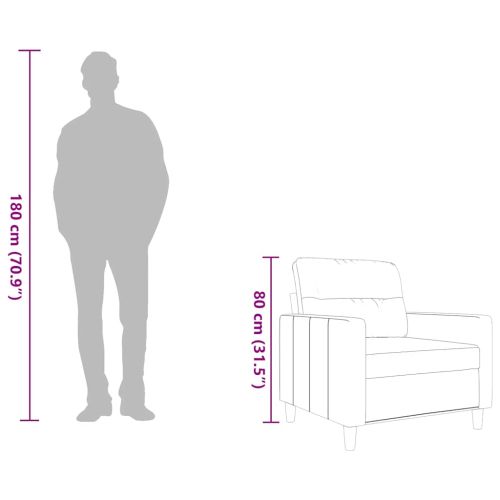 Фотьойл, кафяв, 60 см, плат