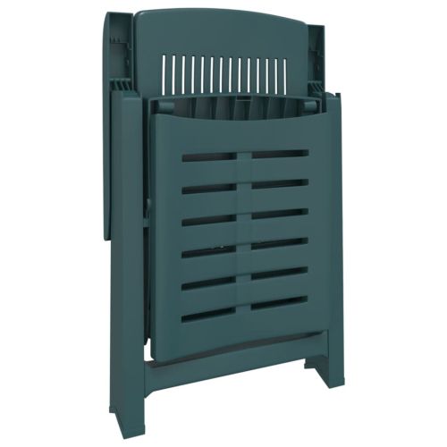 Шезлонг, зелен, пластмаса