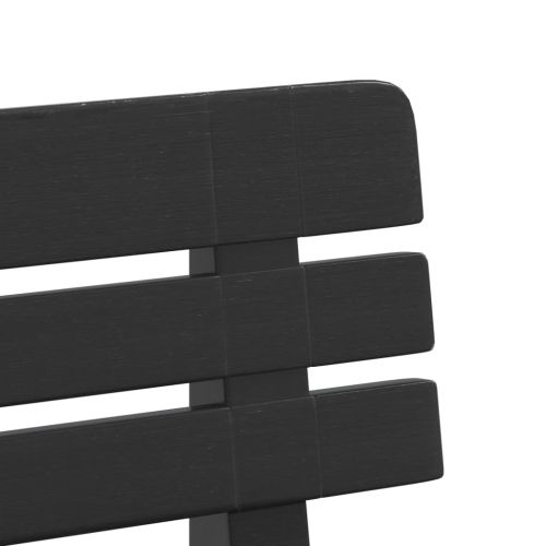 Градинска пейка, антрацит, 110x52x71 см, полипропилен