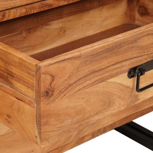 Служебен шкаф Кафяво 66 x 33 x 70 см Солидно акациево дърво