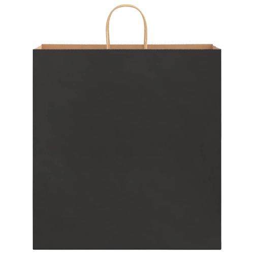 Хартиени торбички 50 бр с дръжки черни 45x17x48 см