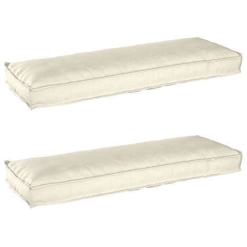 Комплект възглавници за палет 2 pcs Крем 120 x 40 x 8 см