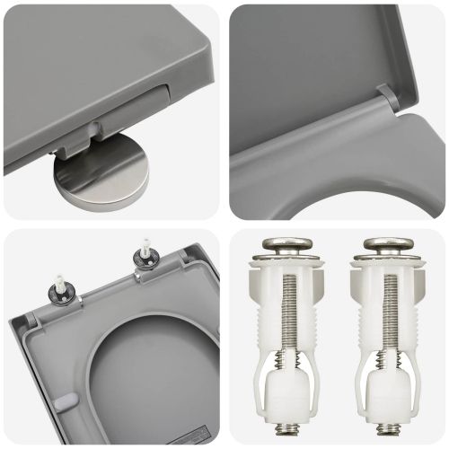 Тоалетна седалка Сив 49 x 36 x 4 см Дуропласт