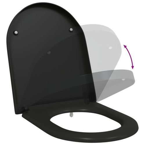 Тоалетна седалка Черно 49 x 36 x 4 см Дуропласт