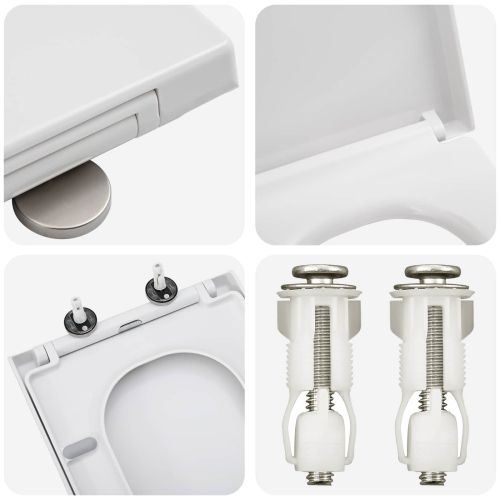 Тоалетна седалка Бяло 47,5 x 35 x 3,6 см Дуропласт