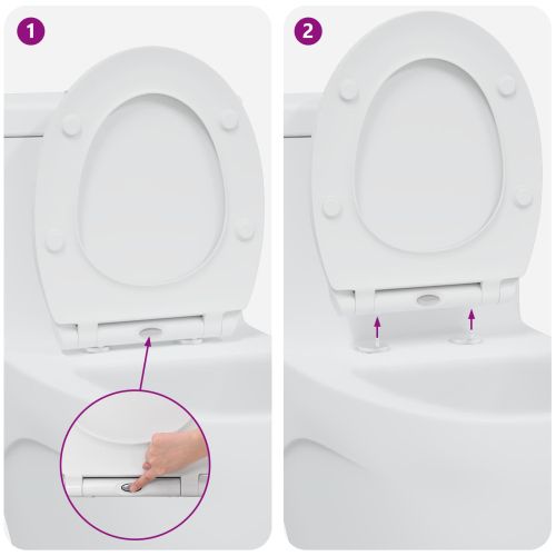 Тоалетна седалка Бяло 47 x 37,5 x 3,8 см Дуропласт
