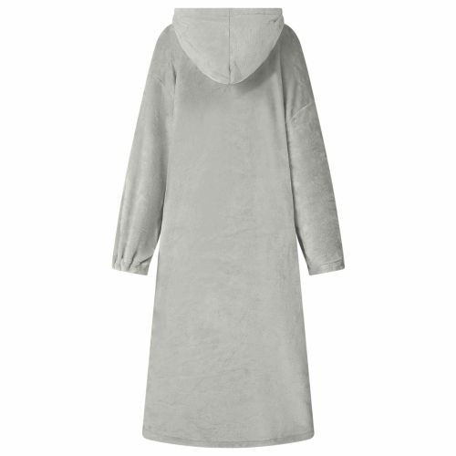 Одеяло с качулка Сив m Фланела