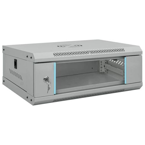 Мрежов кабинет със съхранение Сив 53 x 35 x 21 см Стомана