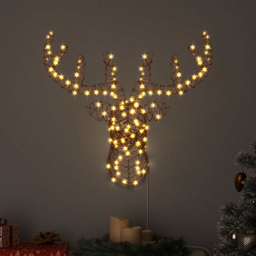 Дядо Коледа, който дърпа шейна Топло бяло Ратан