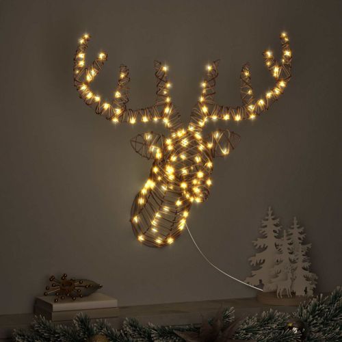 Дядо Коледа, който дърпа шейна Топло бяло Ратан