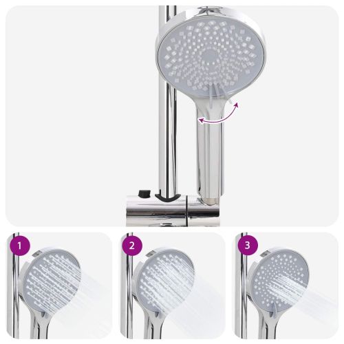 Душ система Сребрист 47 x 20 x 95 см Неръждаема стомана