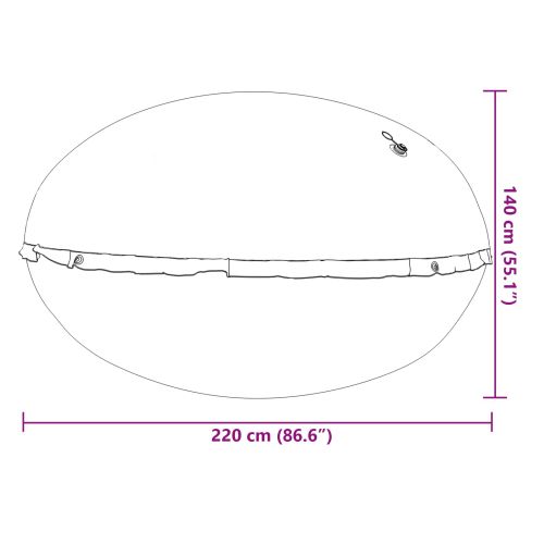 Зимна плувна възглавница Синьо Ø 220 x 140 см ПВЦ