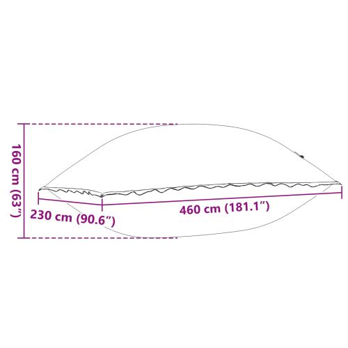 Зимна плувна възглавница Синьо 460 x 230 x 160 см ПВЦ