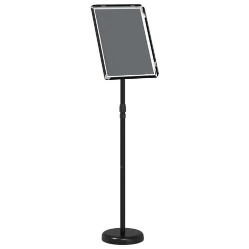 Стендове за търговски прояви Черно 25 x 25 x 125 см Алуминий