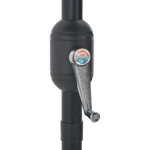 Балконски чадър с алуминиев прът, антрацит, 300x155 см, половин