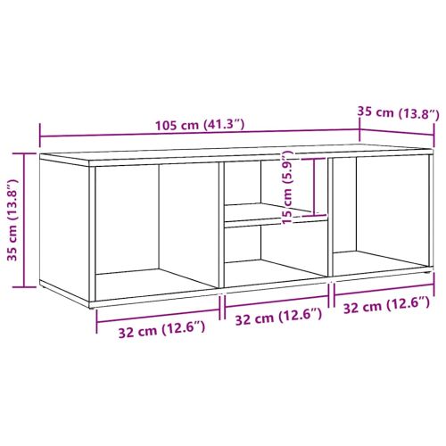 Пейка за обувки, дъб сонома, 105x35x35 см, инженерно дърво