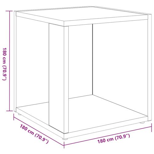 Странична маса, черна, 33x33x34,5 см, инженерно дърво