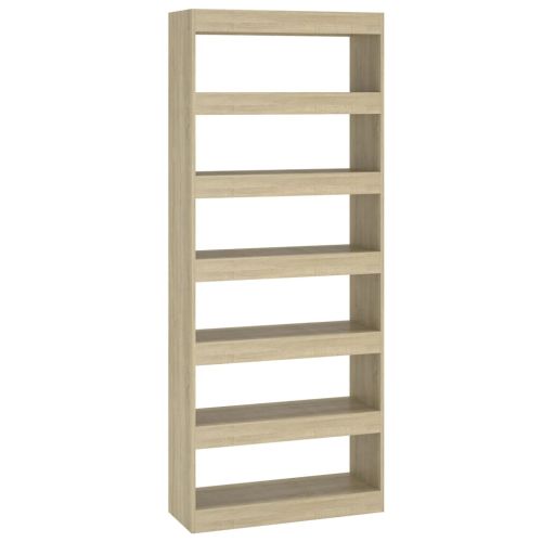 Разделител за стая, дъб сонома, 80x30x198 см, инженерно дърво