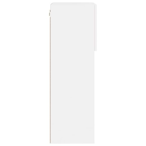 ТВ шкафове с LED осветление 2 бр бели 40,5x30x90 см