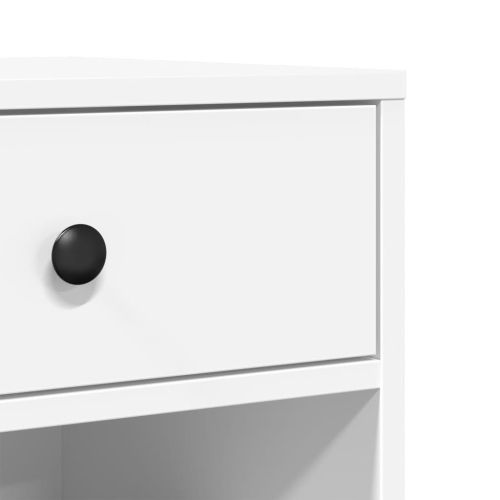 Стойка за принтер с колелца, бяла, 60x40x68,5 см