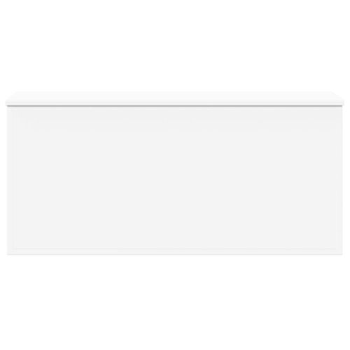 Кутия за съхранение, бяла, 100x42x46 см, инженерна дървесина