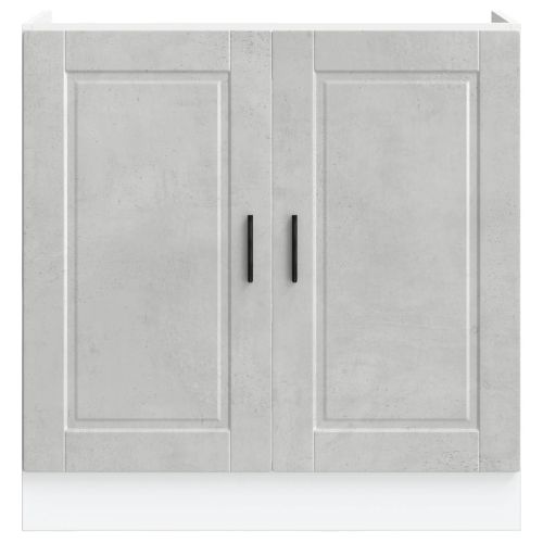 Шкаф за мивка, Porto, бетонно сив 80x46x81,5см, инженерно дърво