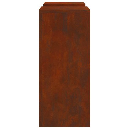 Стойка за растения 2 pcs Ръждясало 24 x 24 x 55 см