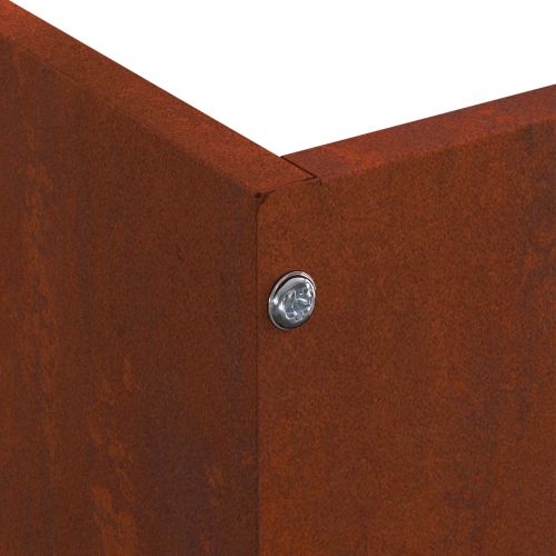 Ограда за трева 6 pcs Ръждясало 60 x 60 x 13 см