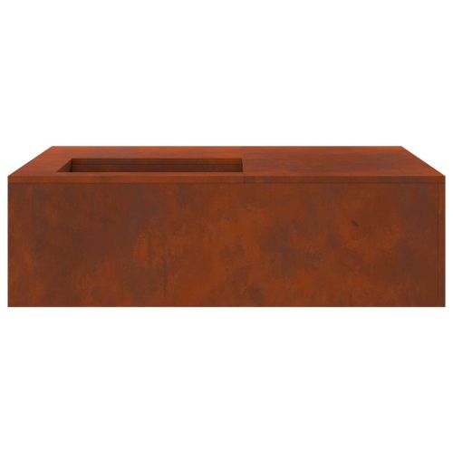 Огнище Кафяво 100 x 100 x 30 cm Патинираща стомана