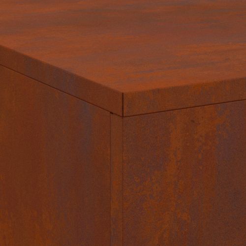 Огнище Кафяво 100 x 100 x 30 cm Патинираща стомана