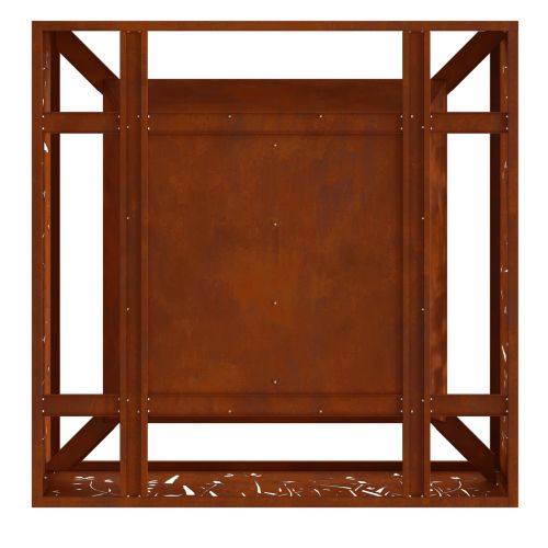 Огнище Кафяво 80 x 80 x 30 cm Патинираща стомана