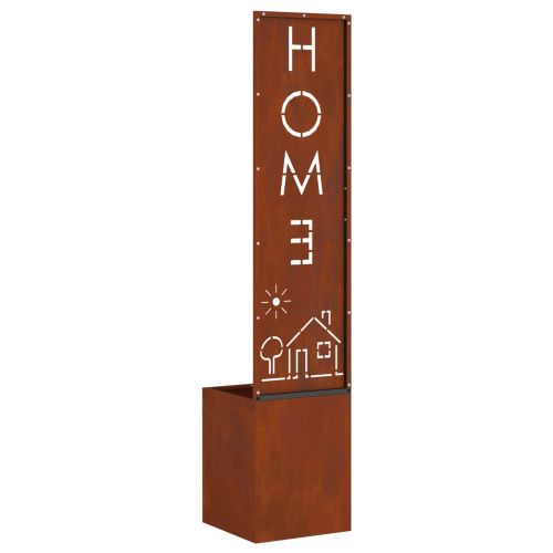 Екран за градинска неприкосновеност Ръждясало 32 x 32 x 150 см