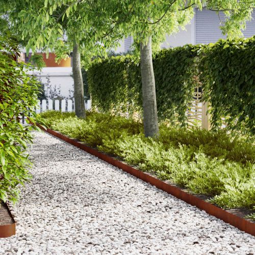 Ограда за трева 20 pcs Кафяво 100 x 0.05 x 20 см