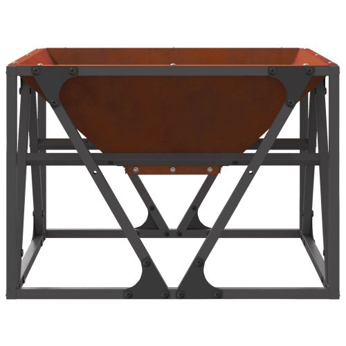 Огнище Кафяво 50 x 50 x 35 cm Патинираща стомана
