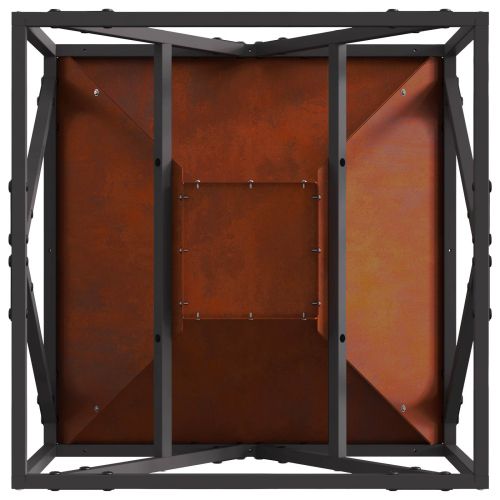 Огнище Кафяво 50 x 50 x 35 cm Патинираща стомана