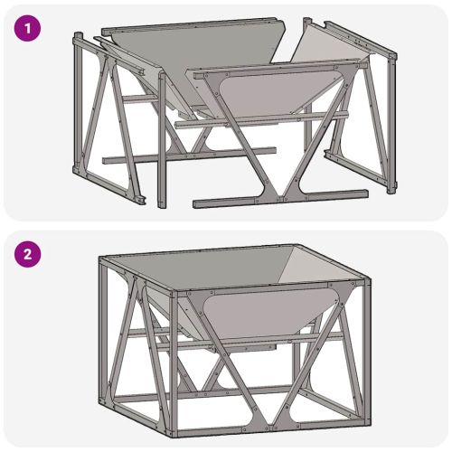 Огнище Кафяво 50 x 50 x 35 cm Патинираща стомана