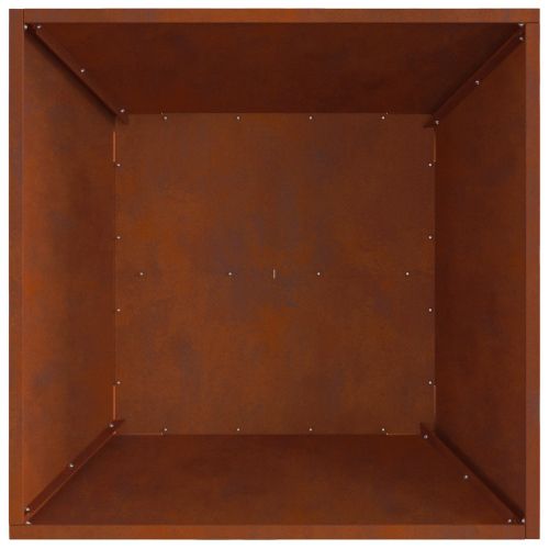 Огнище Кафяво 60 x 60 x 30 cm Променлива стомана