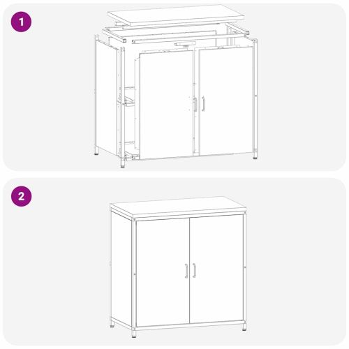Съхранение в кухнята с рафт Ръждясало 60 x 50 x 92 см Стомана