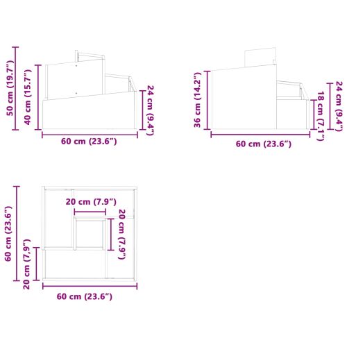 Градинска саксия Кафяво 60 x 60 x 50 см Патинираща стомана