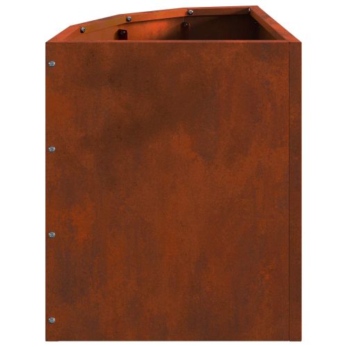 Ъглов сандък за цветя Ръждясало 30 x 30 x 35 см